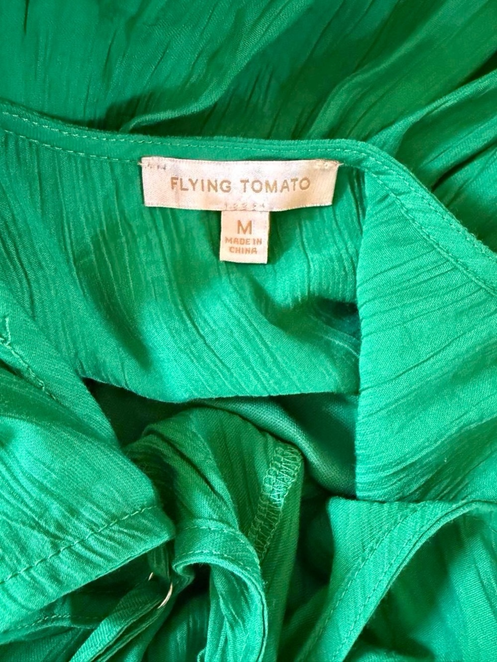 Flying Tomato wide leg vibrant green jumpsuit size M - Picture 7 of 11